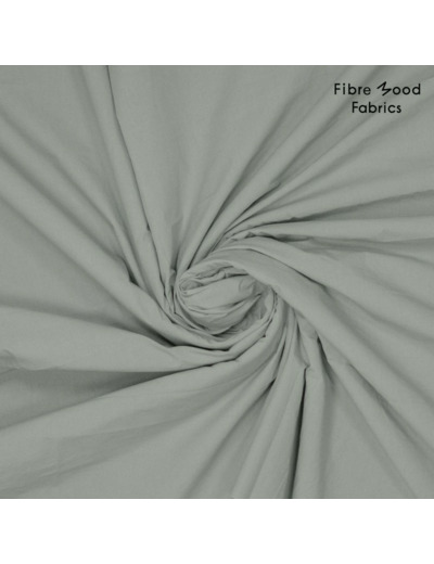 Fibre Mood - Tissu Popeline de Coton Lavé "Lydia" Uni Couleur Gris