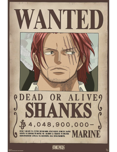 [POSTER] ONE PIECE - Poster 91,5 x 61 cm - Wanted Shanks Wano