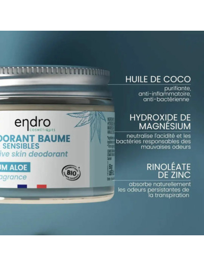 Déo Peaux Sensibles - Aloe Vera, sans bicarbonate Endro