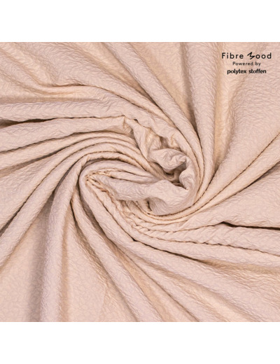 Fibre Mood – Tissu Jacquard de Polyester 3D Uni Couleur Parme - coupon 3m