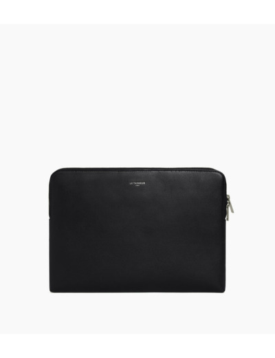 Pochette ordinateur 14" en cuir grainé