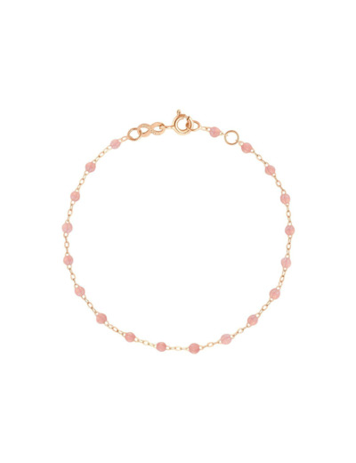 Bracelet Gigi Clozeau Classique en or rose et résine blush, taille 19cm