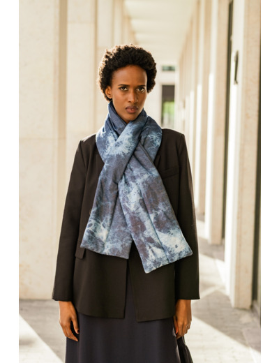 Fibre Mood - Tissu Matelassé "Elma" Couleur Jean Tie ans Dye