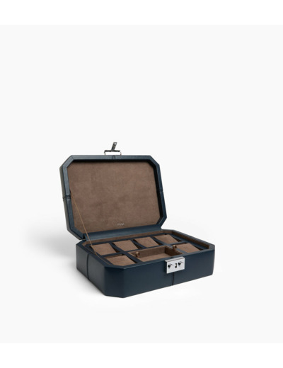 Coffret 6 montres et boutons de manchettes en cuir