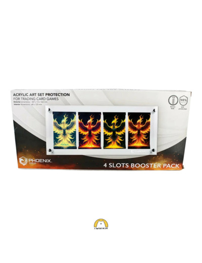 Boîtier de protection en acrylique pour artset de 4 boosters | Phoenix Shield