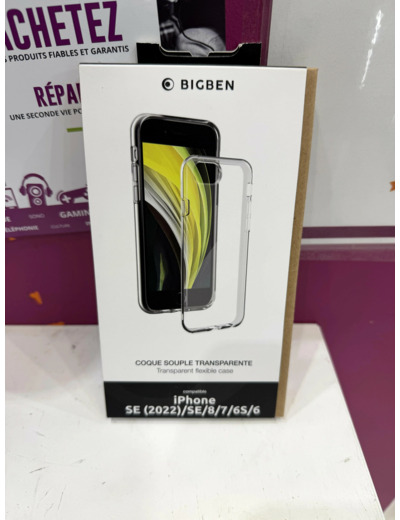 Coque pour iPhone SE 2022 / SE / 8/7 / 6S / 6 Transparente Bigben