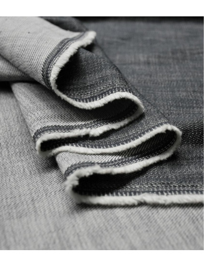 Singulière par Cousette - Tissu Jean Souple "Classique black"