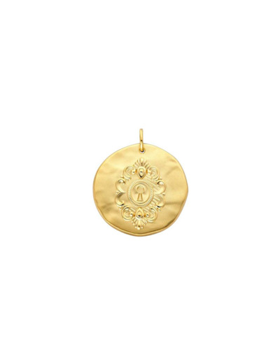 Médaille Arthus Bertrand Serrure en vermeil sablé, 25 mm