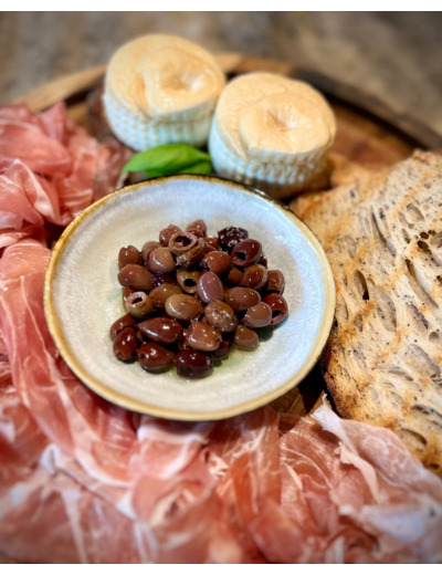 Olives dénoyautées en huile d’olive