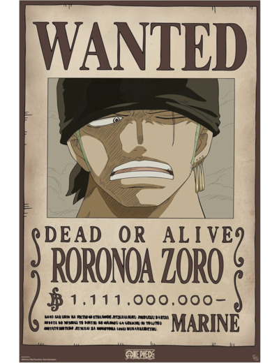 [POSTER] ONE PIECE - Poster Maxi 91,5x61 - Wanted Zoro Wano