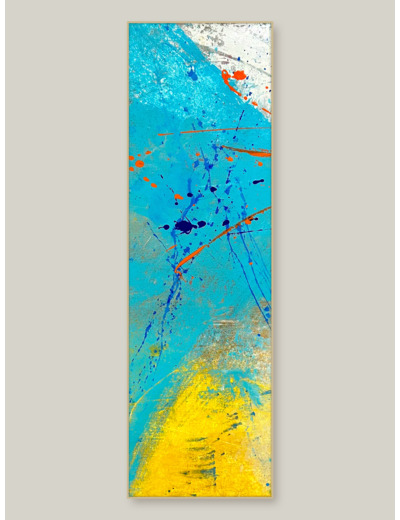 « BLUE AXIAL » - Acrylique sur toile - 57x18 cm