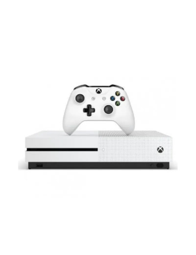 Console Microsoft Xbox One S 1To Blanche avec une manette
