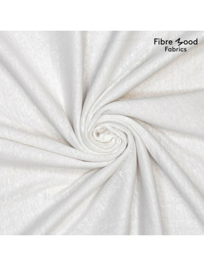Fibre Mood - Tissu Jersey de Lin "Thalia"Uni Blanc