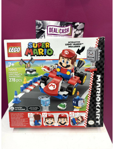 LEGO Mario Kart – Mario Interactif et Kart Standard - Jeu de Circuit pour Voiture avec 3 Figurines, Podium & Barrières - Cadeau pour Garçon, Fille & Fan de Jeux Vidéo