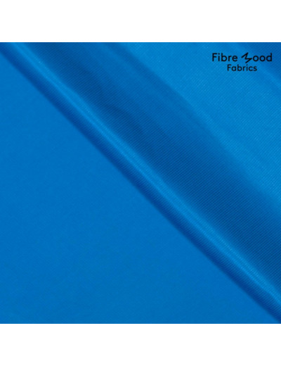 Fibre Mood - Tissu Jacquard de Viscose "Naima" Uni Couleur Bleu Ultramarine - coupon 3 m