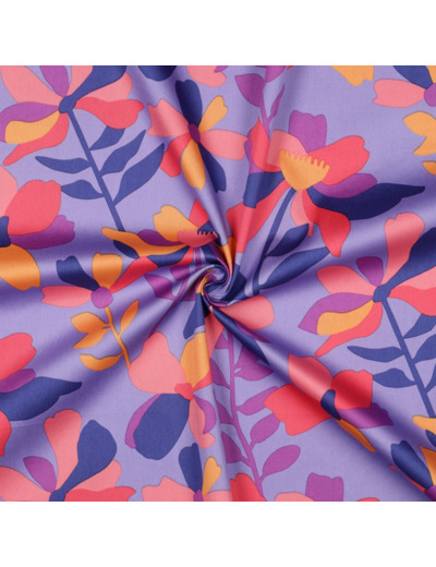 Nerida Hansen - Satin de Coton "Cloverdale" Bleu Indigo