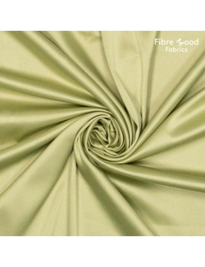 Fibre Mood - Tissu Satin "Samira" Uni Couleur Citron Vert