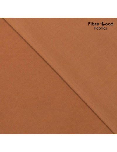 Fibre Mood - Tissu Aspect Tencel en Viscose Melangé  "Nova" Uni Couleur Caramel - coupon 2 m
