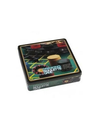 Jeu PC Wahou 32 - G2 - 035 Jeu à boire Roulette Drinking game Noir rouge vert jaune et transparent Métal plastique et verre H7 x 31 x 31 cm