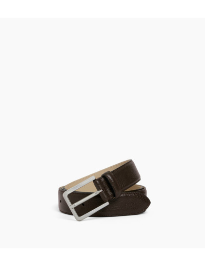 Ceinture homme avec boucle rectangle en cuir grainé