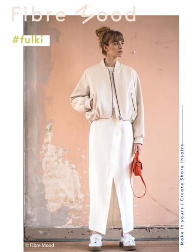 Fibre Mood - Tissu Toile de Coton Et Tencel "Fulki" Uni Couleur Blanc Cassé