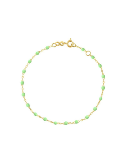 Bracelet Gigi Clozeau Classique en or jaune et résine anis, 17cm