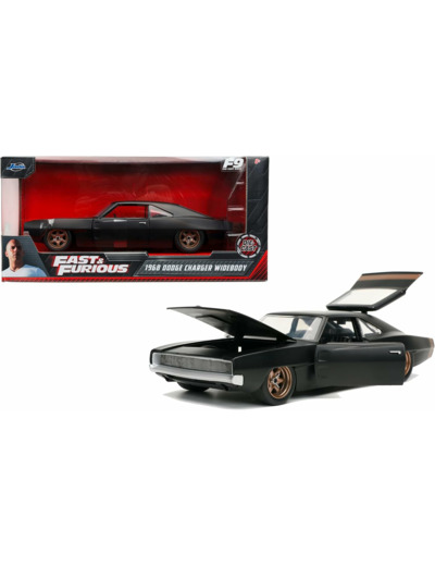 Jada Voiture Miniature au Design de la Dodge Charger 1968 de Fast & Furious, échelle : 1/24, Noire