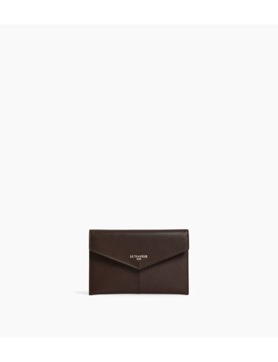 Pochette enveloppe moyen modèle Paulette en cuir lisse