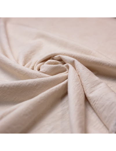 Sélection Coup de coudre - Tissu Jacquard de Coton Leger Motif Fleuri Couleur Ecru - coupon