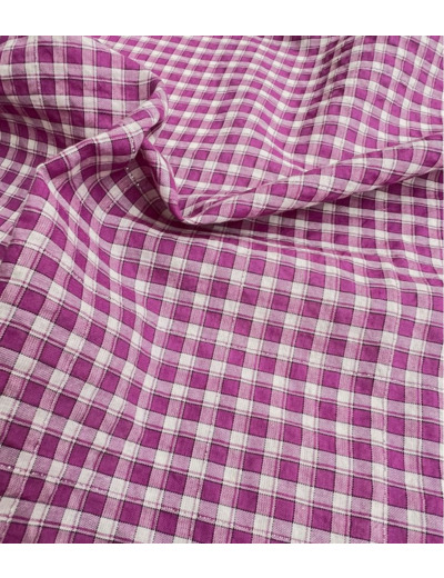 Singulière par Cousette - Tissu Carreaux Shiny - Magenta