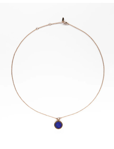 Collier - Chaîne forçat ronde - Petit - Lapis Lazuli Bleu