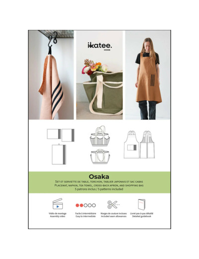 Ikatee – Patron Couture Sac et accessoires "Osaka"