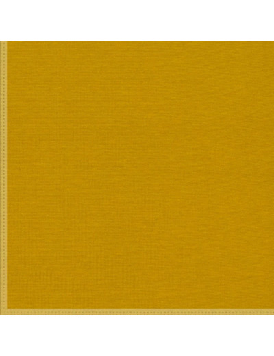 Sélection Coup de Coudre - Tissu Jersey Bord-Cotes Uni Couleur Ocre