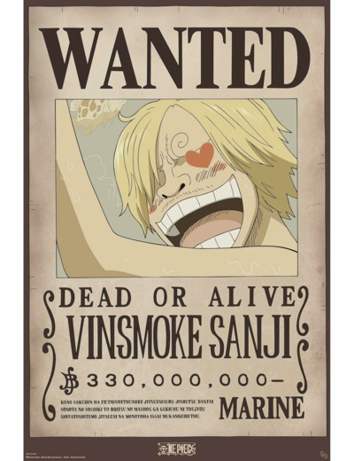 [POSTER] ONE PIECE -Poster Maxi (91,5 x 61 cm) - Wanted Sanji