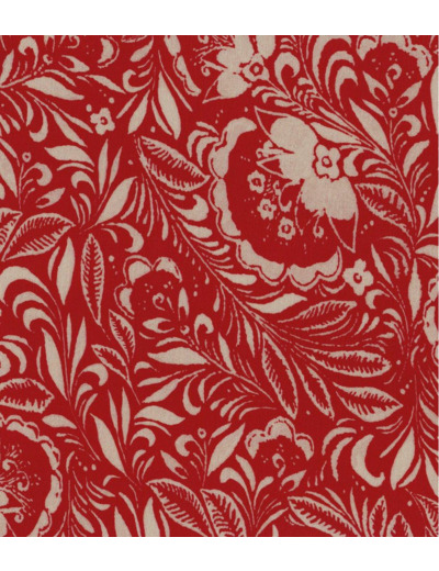 Singulière par Cousette - Tissu Viscose Imprimé "Maarinsky" Rouge brique