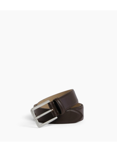 Ceinture homme avec boucle rectangle en cuir lisse