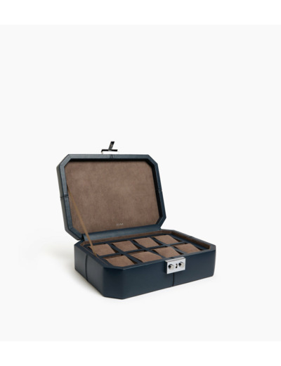 Coffret 8 montres fermoir T en cuir