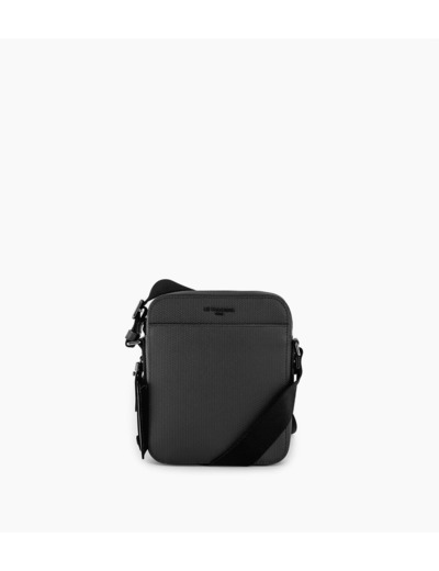 Petite sacoche zippée Emile en cuir signature T