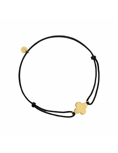 Bracelet cordon Arthus Bertrand Trèfle en or jaune, 10mm