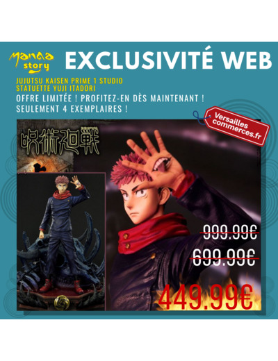 [EXCLU WEB] Jujutsu Kaisen Premium Masterline Series Yuji Itadori Statue 38 cm