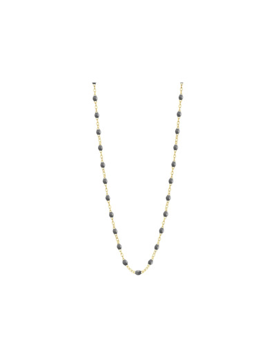 Collier Gigi Clozeau Classique en or jaune et résine gris foncé, 42cm