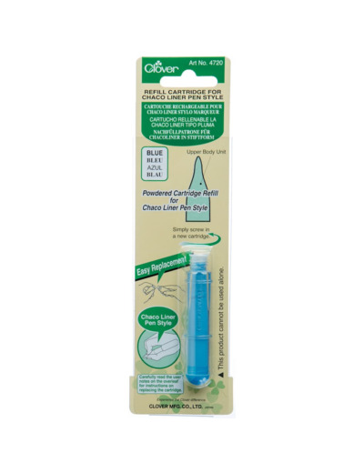 Clover – Recharge pour Stylo Marqueur "Chaco Liner" Coloris Bleu