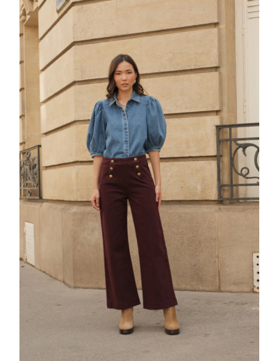 pantalon Victorine bordeaux