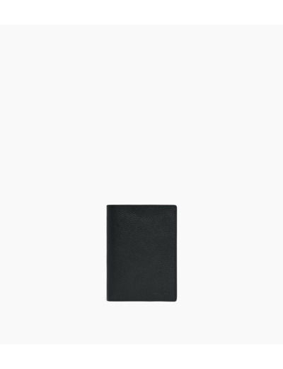 Grand portefeuille zippé Charles en cuir grainé