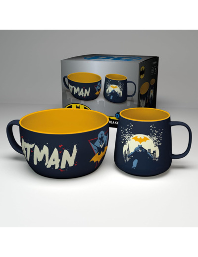 [BOL] DC COMICS Set Petit Déjeuner Mug + Bol Batman