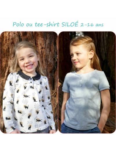 Petits D'om – Patron Siloé – Polo ou Tee-shirt Fille – Tailles 2 à 16 ans