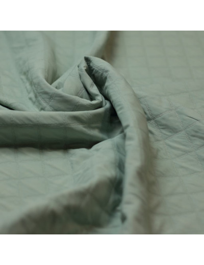 Sélection Coup de Coudre – Tissu Matelassé Leger à Motif Losange Uni Vert d'Eau