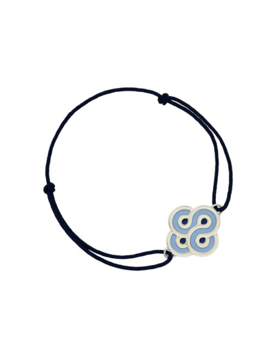 Bracelet sur cordon Arthus Bertrand Enlacé Bleu en argent