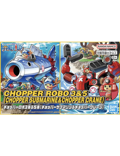 [FIGURINE] ONE PIECE - Chopper Robo 3 & 5 (Chopper Submarine & Chopper Crane) Model Kit Stylisé