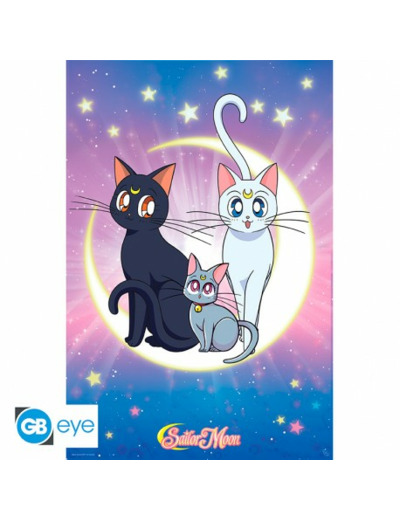 ABYSTYLE - SAILOR MOON - Poster Luna, Artemis & Diana roulé filmé (91.5x61cm)